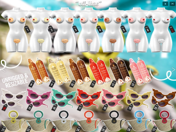 Second Life Marketplace 15. "OffLine" x "Whipped" Glasses / Pink